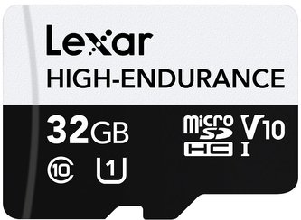 Lexar paměťová karta 32GB High-Endurance microSDHC/microSDHC™ UHS-I cards, (čtení/zápis:100/30MB/s) C10 A1 V10 U1