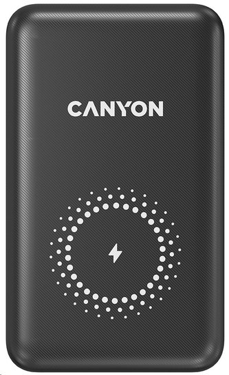 CANYON powerbanka PB-1001B PD&QC3.0,10 000mAh,Qi&AppleMagSafe,In 5/9V (Lightning/USB-C),Out 5/9/12V (USB-A+USB-C),černá CANYON powerbanka PB-1001B PD&QC3.0,10 000mAh,Qi&AppleMagSafe,In 5/9V (Lightning/USB-C),Out 5/9/12V (USB-A+USB-C),černá