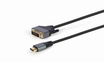 Gembird kabel HDMI (AM) na DVI (M), 4K, Premium Series, 1.8 m, černý