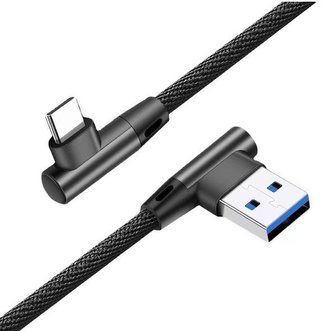 Gembird kábel nabíjací USB-C (M) na USB 2.0 (M), pravouhlé konektory, opletený, 1m, džínsovina