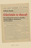 ,L'écrivain à cheval'