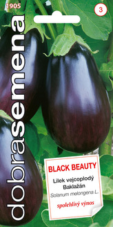 Dobrá semena Lilek vejcoplodý - Black Beauty 0,8g