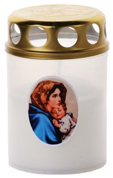 Svíčka Vatikánka malá s víčkem obtisk 85 g