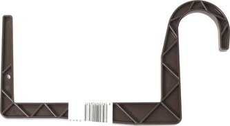 Držák na truhlík balkon - S trubka hnědý 15 cm