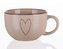 Hrnek keramika 730ml  JUMBO HEART béžová