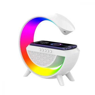 Bluetooth reproduktor s LED lampou a bezdrátovou nabíječkou - BT-2301 Bluetooth reproduktor s LED lampou a bezdrátovou nabíječkou - BT-2301