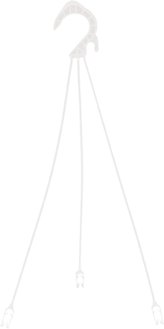 Závěs na květináč Nicoli 32 cm - bílý