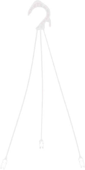 Závěs na květináč Nicoli 32 cm - bílý