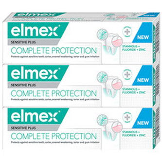 Elmex Zubní pasta Sensitive Plus Complete Protection Tripack 3 x 75 ml unisex