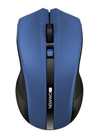 CANYON myš optická bezdrátová MW-5, nastavitelné rozlišení 800/1200/1600 dpi, 4 tl, USB reciever, modrá CANYON myš optická bezdrátová MW-5, nastavitelné rozlišení 800/1200/1600 dpi, 4 tl, USB reciever, modrá