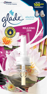 Glade Electric Scented Oil Relaxing Zen elektrický osvěžovač vzduchu náhradní náplň, 20 ml