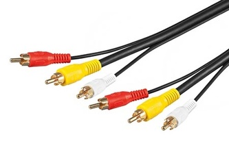 Kabel propojovací 3x cinch(M) - 3x cinch(M), 10m