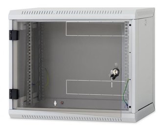 Rack Triton 19" jednodílný 18U/500mm prosklené dveře, odnímatelné bočnice, šedý