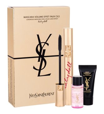 Yves Saint Laurent Volume Effet Faux Cils řasenka Volume Effet Faux Cils Baby Doll 5 ml + oční odličovač Top Secrets Bi-Phase 8 ml + pleťová péče Top Secrets Instant Moisture Glow 5 ml