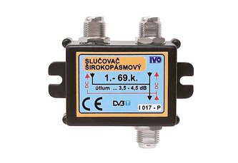 IVO I017-P hybridní slučovač 2x DC průchozí pro napájení