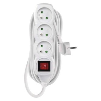 Prodlužovací kabel EMOS P1317R s vypínačem 3 zásuvky, 7m, bílý