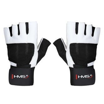 RST04 BÍLÉ VEL.XL FITNESS RUKAVICE HMS