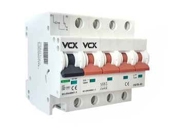 Odpínač s vypínací spouští VCX CKYB63+MX+OFF PV 4P 32A 1000V DC Odpínač s vypínací spouští VCX CKYB63+MX+OFF PV 4P 32A 1000V DC