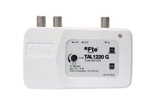 FTE TAL 1220G 5G LTE aktivní rozbočovač 2x výst."F" 22 dB + zdroj FTE TAL 1220G 5G LTE aktivní rozbočovač 2x výst."F" 22 dB + zdroj