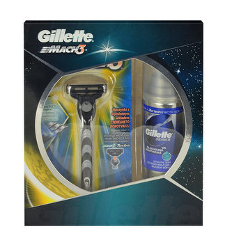 Gillette Mach 3 Sensitive holicí strojek 1 ks + gel na holení Series 75 ml