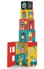 Petit Collage Věž z 1-2-3 kostek domečky s postavičkami