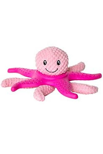 Hračka pes OCTOPUS & STARFISH plyš,TPR růžov.27cm Kiwi