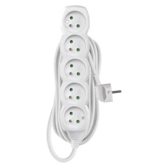 Prodlužovací kabel EMOS P0517R – 5 zásuvek, 7m, bílý
