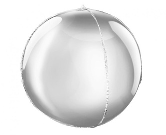 Foliový balonek koule stříbrná 40 cm - Godan