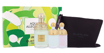 Guerlain Aqua Allegoria Limon Verde toaletní voda 125 ml + toaletní voda 7,5 ml + toaletní voda Aqua Allegoria Pera Granita 7,5 ml + kosmetická taška