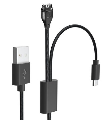 Tactical USB Nabíjecí a Datový Kabel 2v1 pro Garmin Fenix 7 + USB-C Tactical USB Nabíjecí a Datový Kabel 2v1 pro Garmin Fenix 7 + USB-C