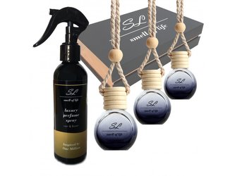 Smell of Life Smell of Life pro muže - parfémovaný sprej One Million 200 ml + 3 x 10 ml vůně do auta (One Million, Sauvage, Bottled) man