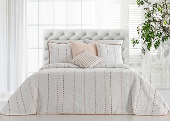 Přehoz na postel, Riva, smetanověbílá 240 x 260 cm