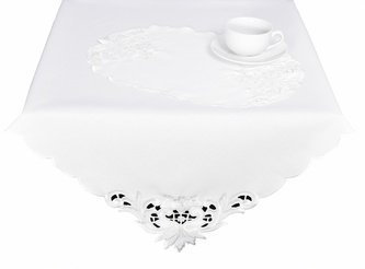 Ubrus celoroční, Alena, bílý 85 x 85 cm