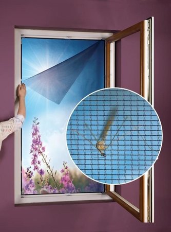 Síť do okna proti hmyzu a pylu 130 x 150 cm