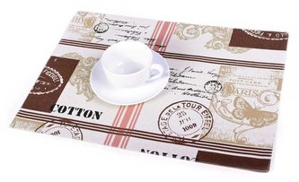 Forbyt, Dekorační prostírka, Paris Vintage, hnědá, 33 x 45 cm