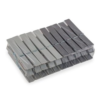 KOLÍČKY NA PRÁDLO 20KS PLAST ŠEDIVÁ 2ASS