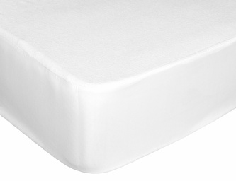 Prostěradlo froté s gumičkou, Matracový chránič nepropustný, bílý 90 x 200 cm