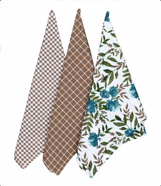 Utěrka bavlněná, Gardena sada 3 ks., modrá