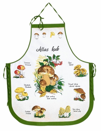 Zástěra kuchyňská, Houby, zelená