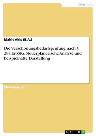 Die Verschonungsbedarfsprüfung nach § 28a ErbStG. Steuerplanerische Analyse und beispielhafte Darstellung