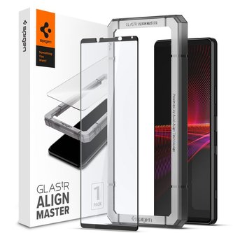 Spigen Glass.tR AlignMaster FC, black - Sony Xperia 1 III