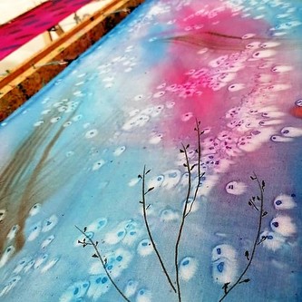 Hedvábná šála pongé 5 130x35 cm