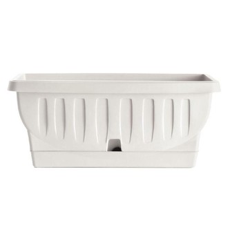 BAMA Truhlík Natura WT 40cm s podtáckem, barva bílá