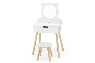 Dřevěný toaletní stolek se stoličkou Dřevěný toaletní stolek se stoličkou
