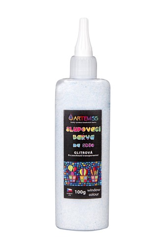 ARTEMISS Slupovací barva glitrová transparentní 100g, světlá modrá