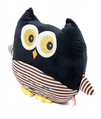 Dětský tvarovaný polštář SOVA černá 35x35 cm Multi Decor