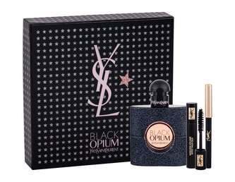 Yves Saint Laurent Black Opium parfémovaná voda 50 ml + řasenka Volume Effet Faux Cils odstín č.1 2 ml + tužka na oči Eye Pencil Waterproof odstín č.1 0,8 g