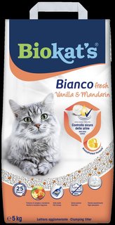 Podestýlka BIOKATS BIANCO FRESH vanilka a mandarinka 5kg