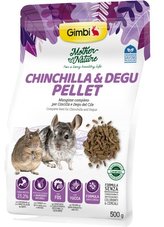 GIMBI MOTHER NATURE  činčila a degu sušené pelety 500g