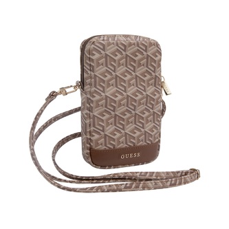 Guess PU G Cube Wallet Phone Bag Zipper Brown